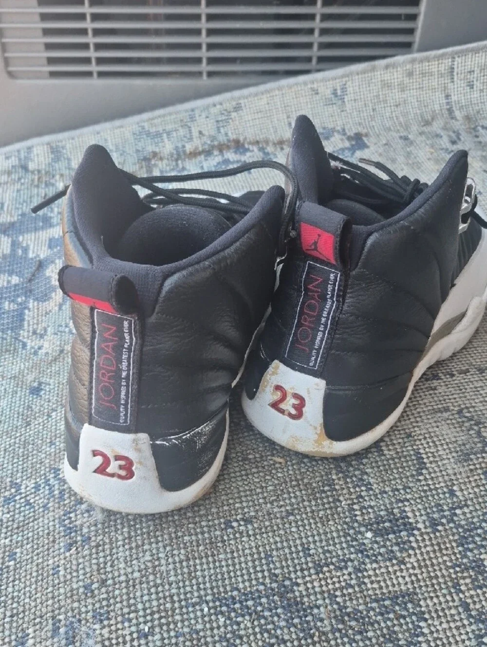 Jordan Men's Black and White High-Top Sneakers
